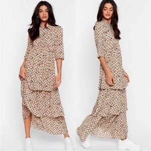 Nasty Gal Floral Tiered Maxi Dress